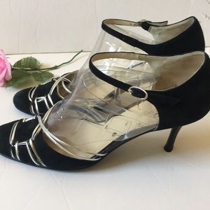 Heels, leather, size 8